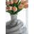 Svirla Vase-Black-And-White Swirl