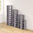 Modern Staircase Design Divider Bookcase with 21 Open Shelves-24383733