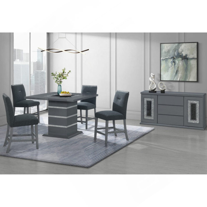 Ariya Dark Grey Buffet, Dark Gray