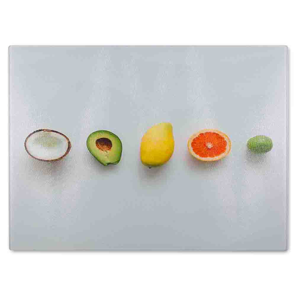 Selection Of Fruit Glass Chopping Board