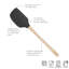 Spatule en silicone Tovolo Flex-Core avec poignée en bois naturel pour la cuisson et la cuisson, noir-132114256