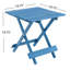 Table pliante carrée d'extérieur en bois massif pour terrasse, balcon, conception portable peu encombrante