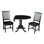 Hollye Solid Wood Solid Wood Top Pedestal Dining Set