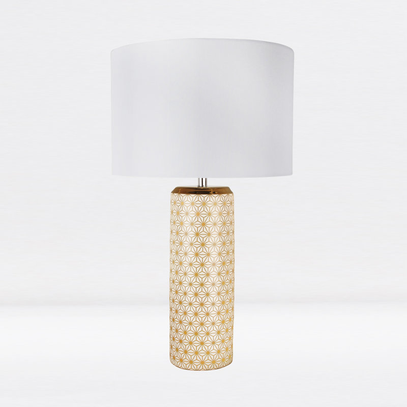 Totnes Ceramic Table Lamp, Gold