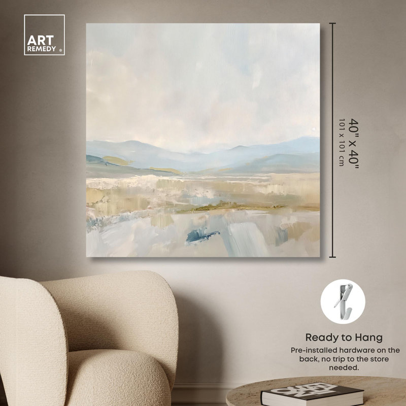 Whispering Valleys Abstract Landscape Canvas Art, 40" x 40"