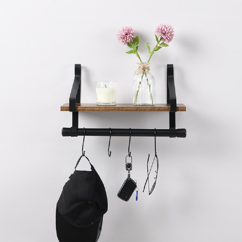 Seamans Bracket Shelf with Towel Bar