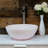 Handmade Marble Onyx Bathroom Sink, 16”, Round Vessel Sink, Jet Black-49480705