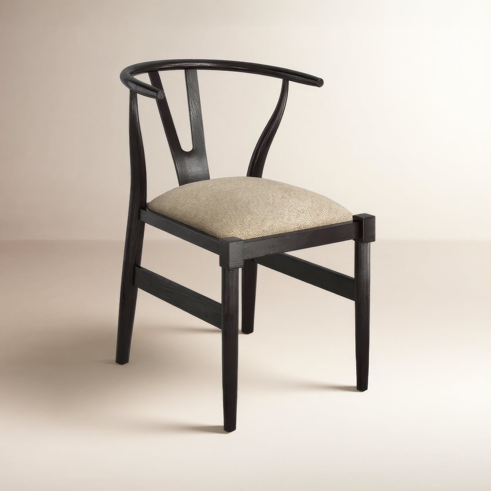 Farringdon Linen Mango Dining Chair, Black, Black
