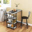 Sumeka 3 Piece Breakfast Bar Table Set with Storage Shelves, Light Grey