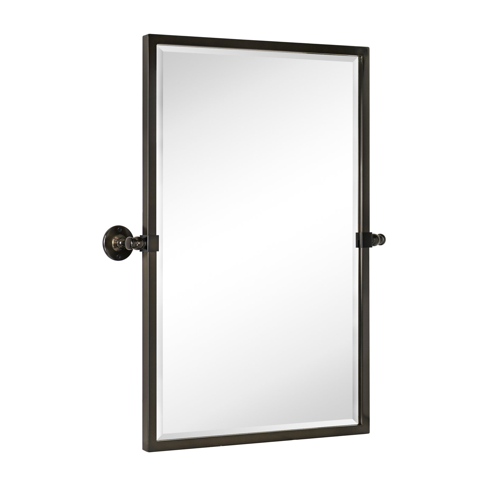 Metal Rectangle Mirror, 30" x 20", Oil Rubbed Bronze