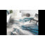 Tapis bleu / gris à motif abstrait Donnovan-376886683