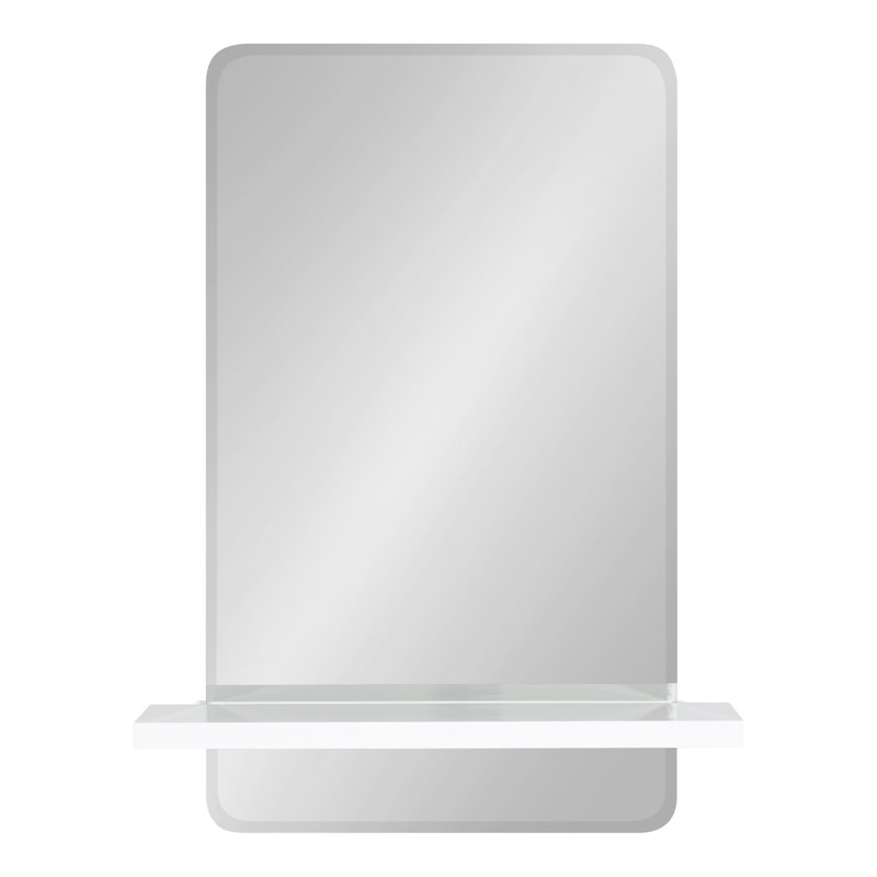 Miroir Donato NA avec tablettes, Blanc