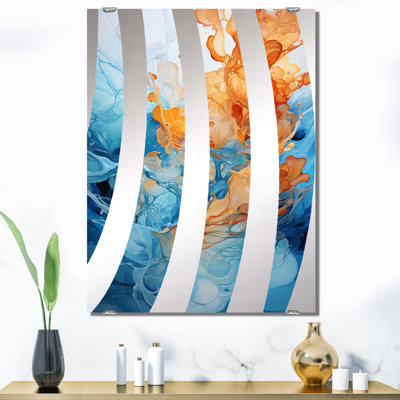 NIRRIN - Miroir mural décoratif à collage abstrait MIR131646