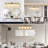 5-Lamp Copper Iron Dimmable Glass Vanity Light