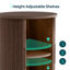Table de bout ronde cannelée avec rangement Leathia (1 pièce)-56432485