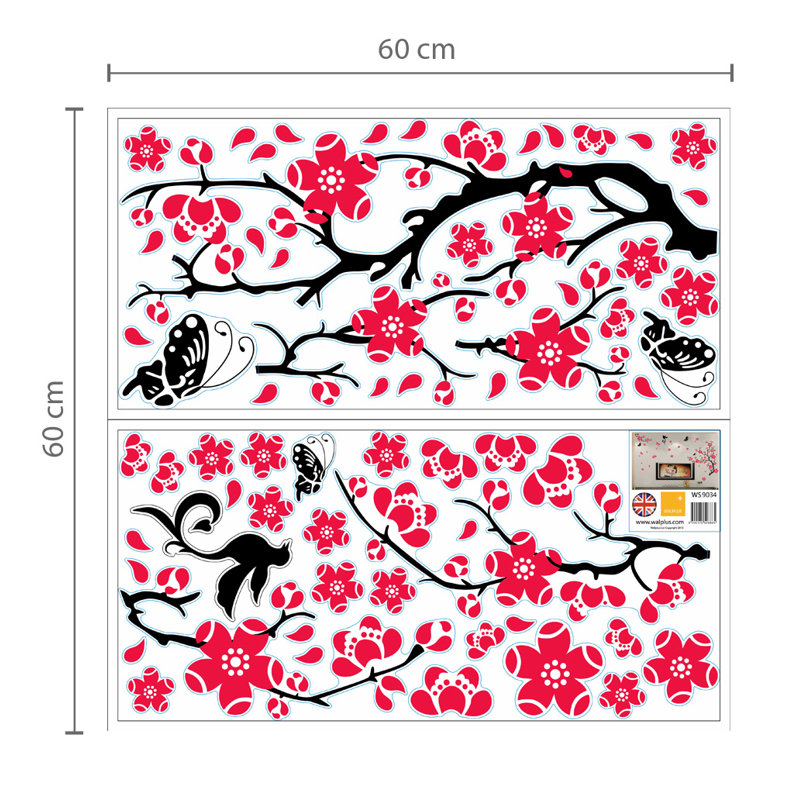 Décalcomanie murale 3d fleur