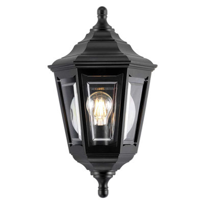 Viesville Black Outdoor Wall Lantern