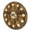 Horloge murale en bois doré et noir tourbillon I - Mid-Century-63891413