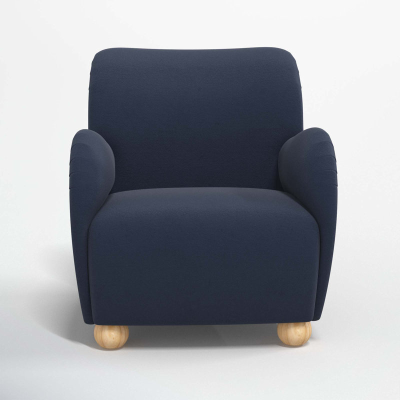 Cowen Polyester Armchair, Classic Ink Performance Velvet