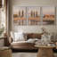 «Twilight Riviera Sunset Over Waterfront Nature Wilderness Illustration Decor Panoramic Earth» 3 - Pièces sur-98249375-98249376