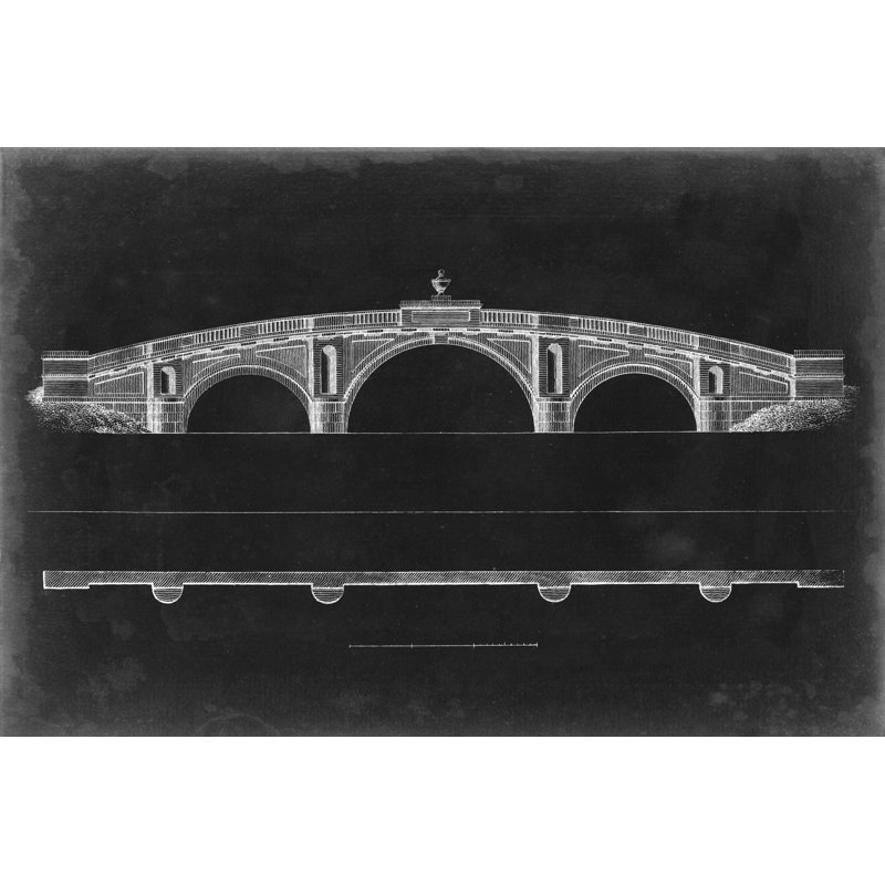 Bridge Schematic IV - Painting, 20cm H x 30cm W, Black Floater Framed