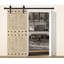Porte de grange lambrissée peinte en bois sans trousse de quincaillerie d'installation-86217094-86217099