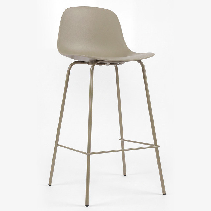 Botyo Short Counter Stool, 4, Taupe