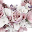 Couronne de fleurs artificielle en bois avec baies - 13,5 po - rose et blanc