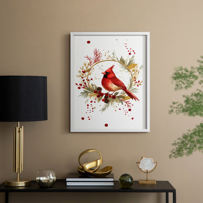 «Christmas Holiday Art», reproduction d'art encadrée - Bois massif