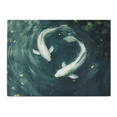 Two Fish  Glass Chopping Board
