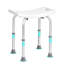Banc de douche réglable avec fonction antidérapante, support de 350 lb, 6 réglages de hauteur, poignées intégrées, pour baignoire ou baignoire, structure de chaise argentée et blanche, coussins de pieds, charge, alliage d'aluminium intérieur