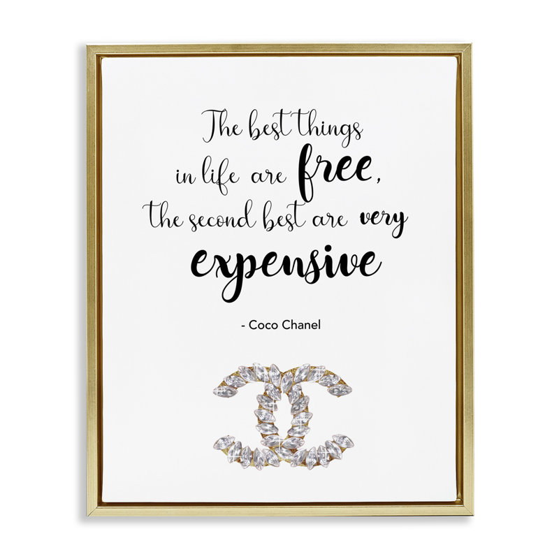 Gold Framed Motivational Quote Canvas Print, 21" x 17"