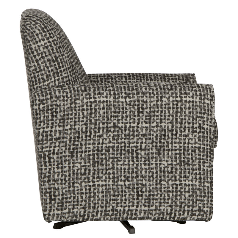 Fauteuil pivotant rembourré Brytanni, 100 % polyester gris