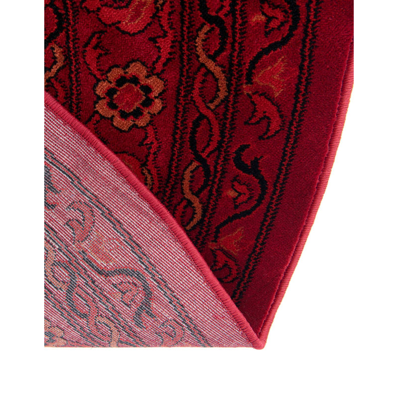 Tapis oriental rouge Amro, Round 3'1"