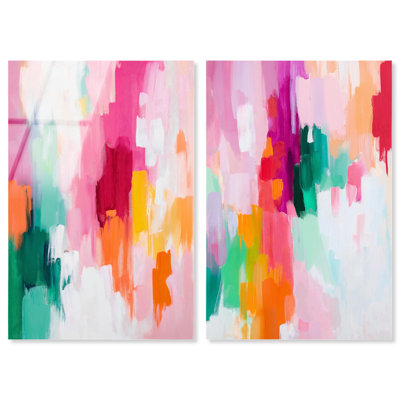 Dynamic Expressions Duo Acrylic Print Modern Wall Decor Set by Art Remedy, Ready to Hang, 10 x 15
