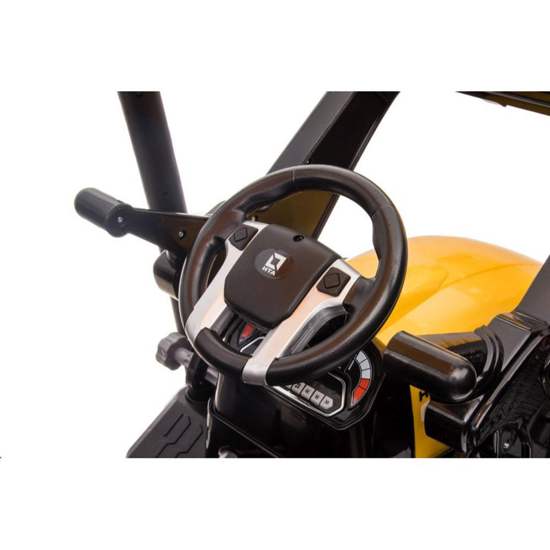 Tracteur électrique 24 V à 6 roues pour enfants avec remorque et godet