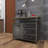 Gray Metal Army Surplus Style 1 Door and 3 Drawer Room Cabinet with Numbers and Text