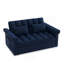 Canapé-lit avec causeuse Loveseat, dossier réglable bleu