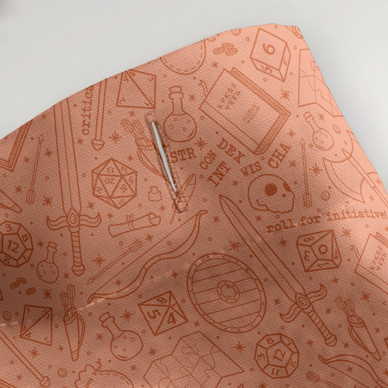 Rideau de douche simple classique RPG, Orange / Noir / Blanc