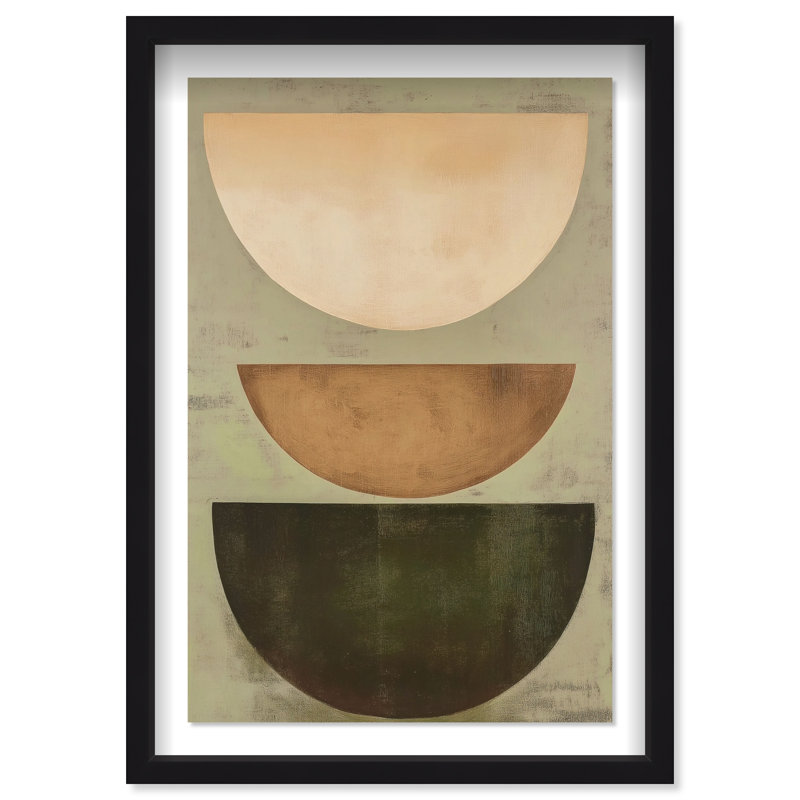 Sun-Kissed Minimalism III Shadowbox Abstract Print by Oliver Gal, Black Frame, 10 x 15, 16.5"H x 11.5"W, Black Frame