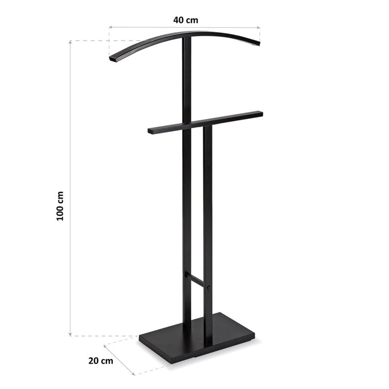 Multifunctional Steel Blanket Valet Stand Black