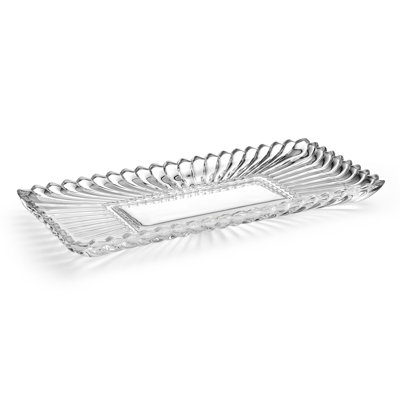 Mikasa Estate 14.75 in. Crystal Rectangular Tray