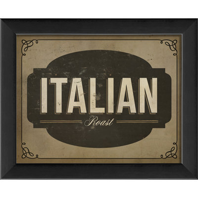 "café italien" , art textuel encadré