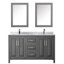 Ensemble de meuble-lavabo double 60 "avec miroir Daria-97961474-97961470-97961469