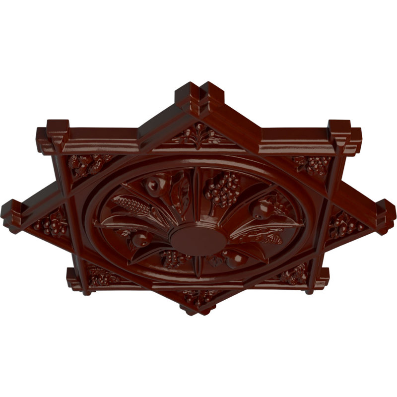 Médaillon de plafond Endurathane Antilles, diamètre extérieur de 38 1/4 po x P 1 1/2 po (convient aux auvents jusqu'à 6 po)