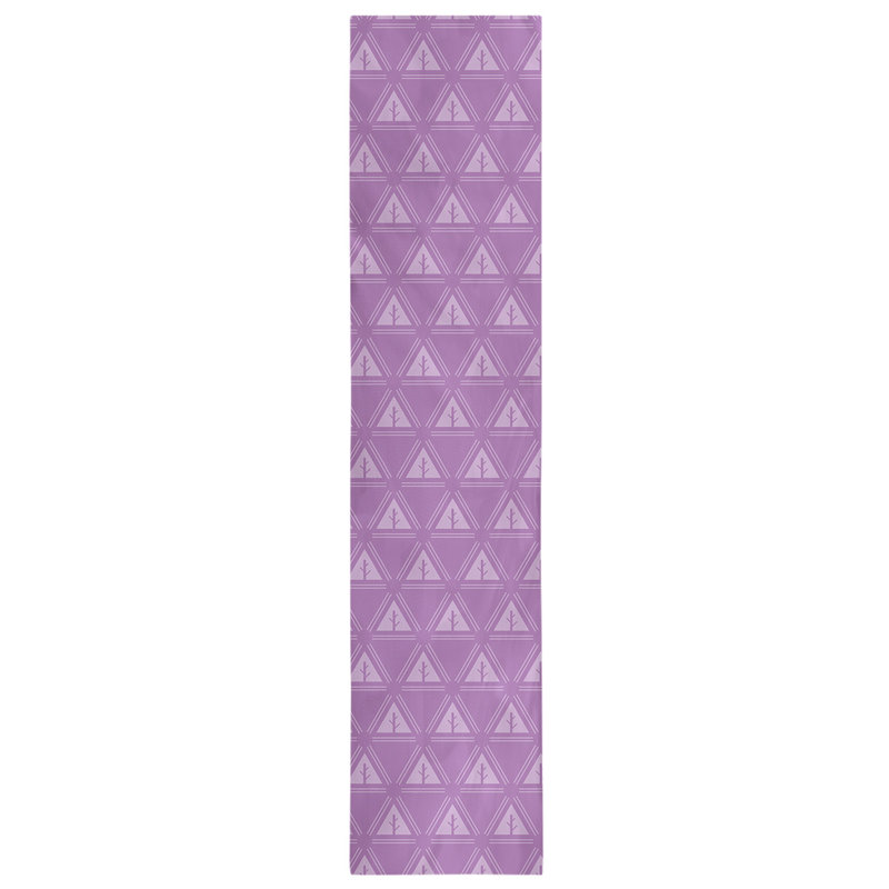 Chemin de table d’arbre minimaliste classic Barbra, 16 po x 72 po, Violet / Blanc