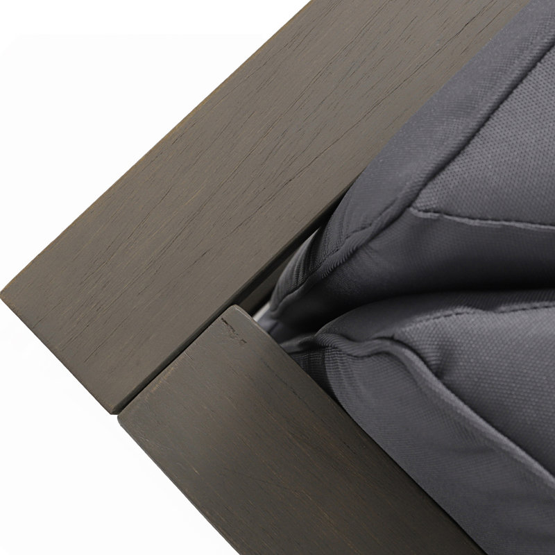X-Back Right Corner Bench, Dark Gray/Gray