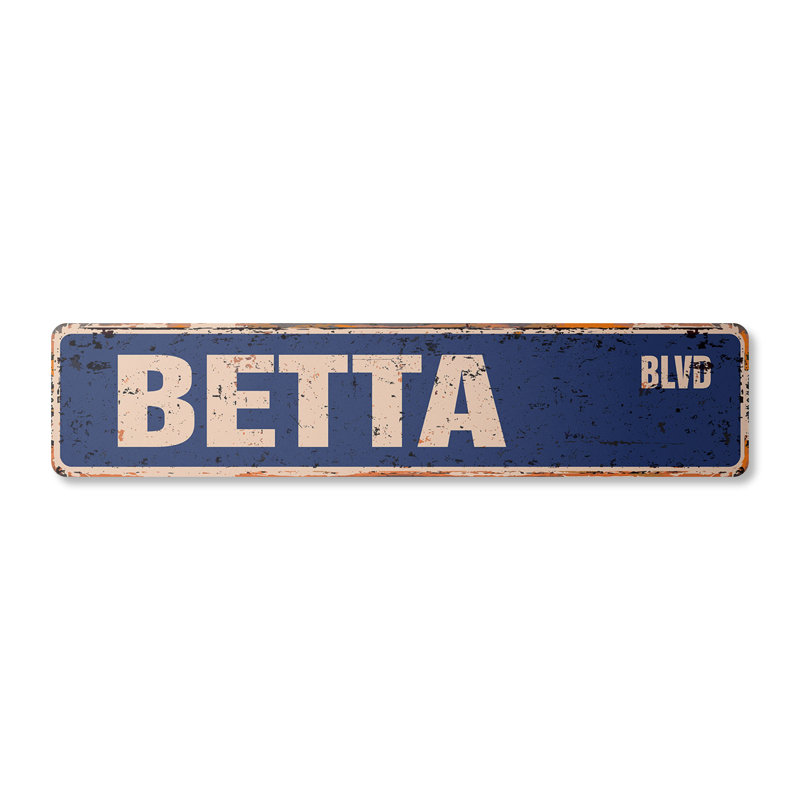 Plaque de rue en aluminium Betta 6 po x 24 po