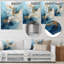 «Blue and Gold Ripple Symphony», art mural abstrait en métal-2017178303
