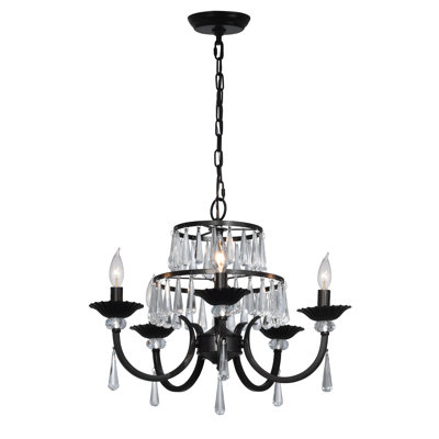 Natasha 5 - Light Dimmable Geometric Chandelier